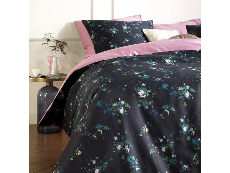 De Witte Lietaer Housse de couette Jungle Cat Aurelia Blush - Seul - 140 x 200/220 cm - Satin de Coton