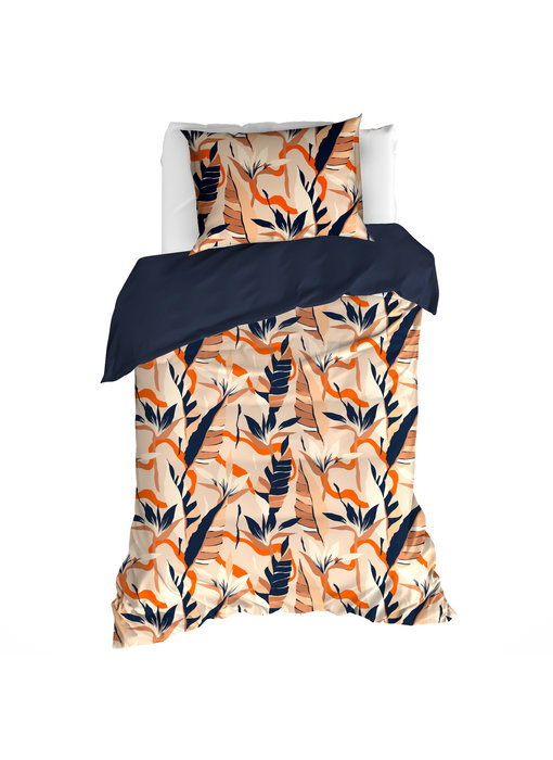 De Witte Lietaer Housse de couette Satin de Coton Jungle Cat Dress Blues 140x200/220 cm