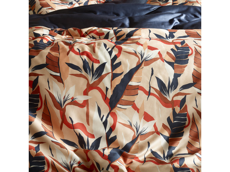 De Witte Lietaer Duvet cover Junglecat Dress Blues - Double - 200 x 200/220 cm - Cotton Satin