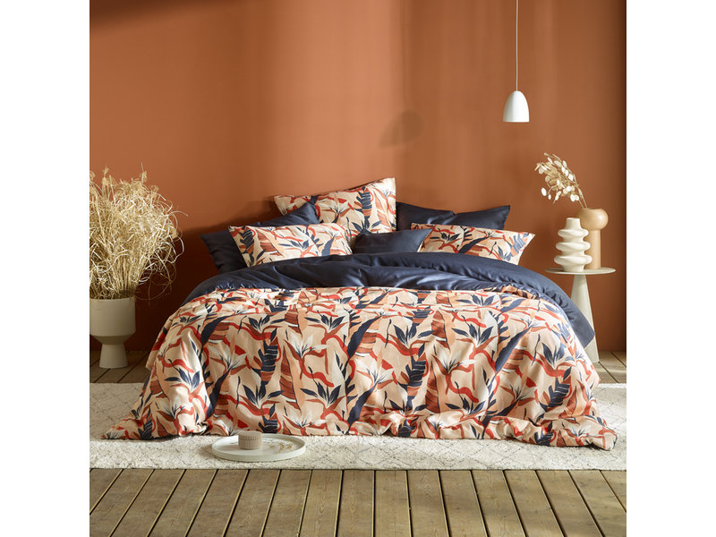 De Witte Lietaer Duvet cover Junglecat Dress Blues - Double - 200 x 200/220 cm - Cotton Satin