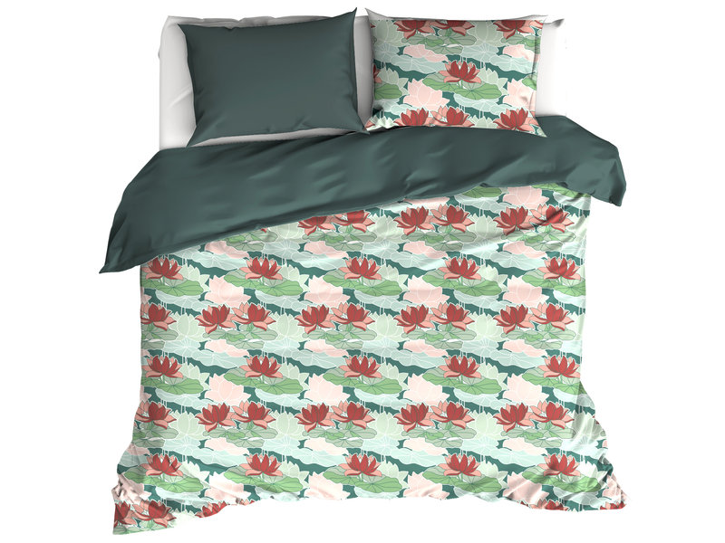 De Witte Lietaer Housse de couette Koi Tidepool - Taille hôtel - 260 x 240 cm - Satin de coton