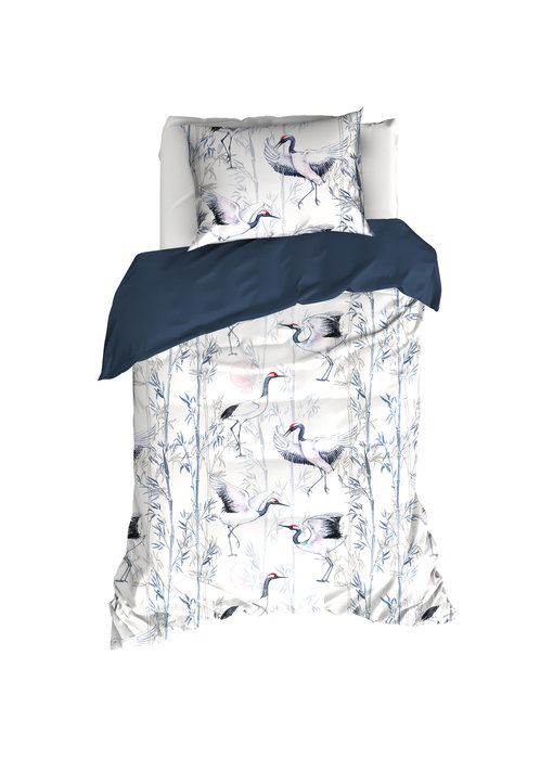 De Witte Lietaer Housse de couette Satin de Coton Mont Blanc Majolica Blue 140x200/220 cm