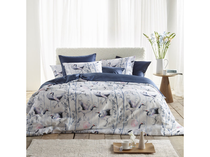 De Witte Lietaer Duvet cover Mont Blanc Majolica Blue - Double - 200 x 200/220 cm - Cotton Satin