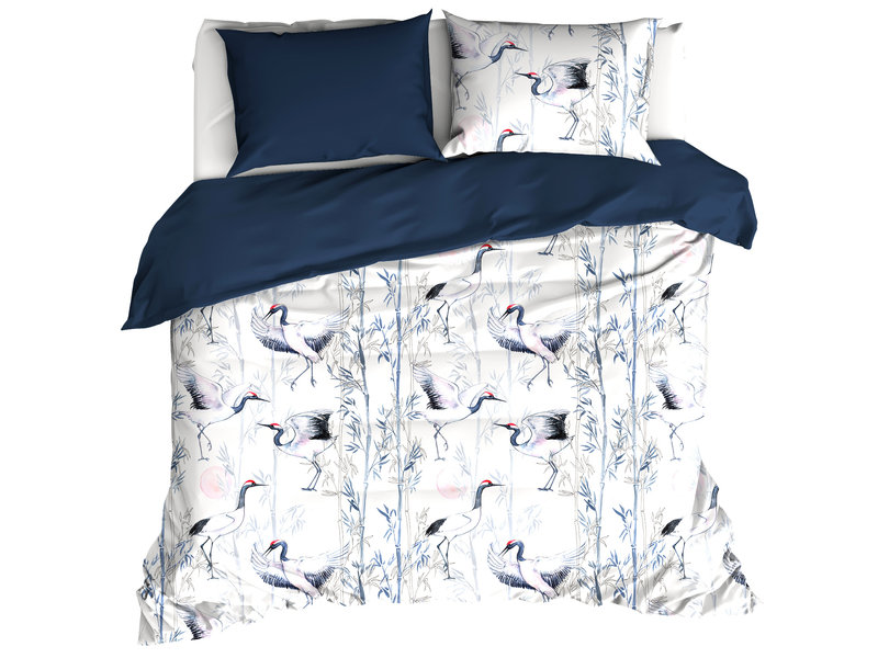 De Witte Lietaer Duvet cover Mont Blanc Majolica Blue - Lits Jumeaux - 240 x 220 cm - Cotton Satin