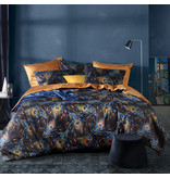 De Witte Lietaer Duvet cover Peafowl Thai Curry - Lits Jumeaux - 240 x 220 cm - Cotton Satin