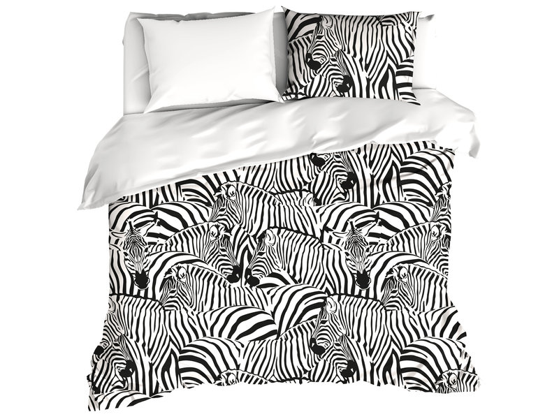 De Witte Lietaer Bettbezug Zebra Eggshell – Doppelbett – 200 x 200/220 cm – Baumwollsatin