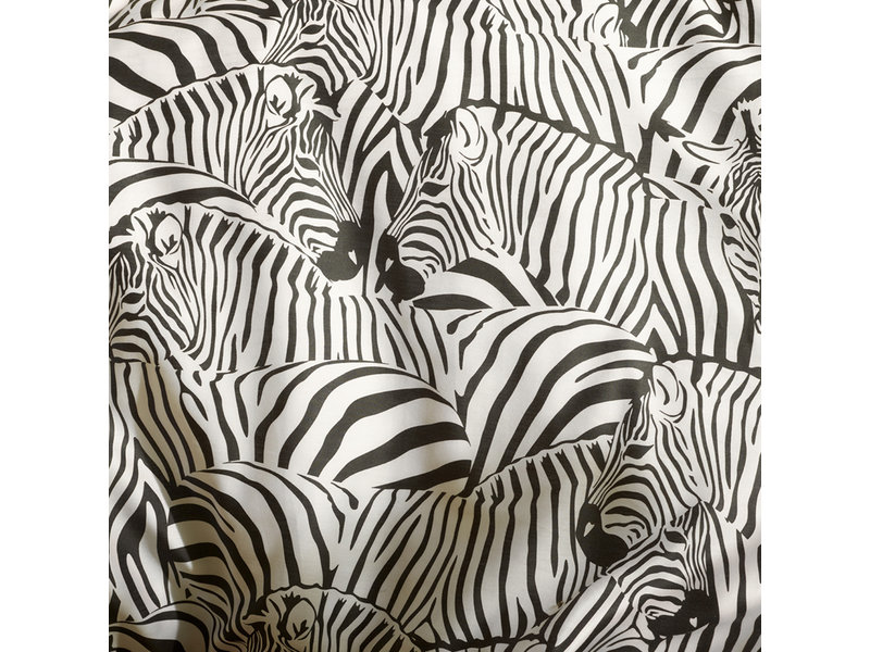 De Witte Lietaer Duvet cover Zebra Eggshell - Double - 200 x 200/220 cm - Cotton Satin