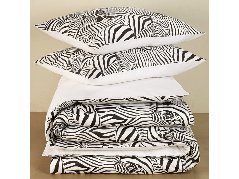 De Witte Lietaer Bettbezug Zebra Eggshell – Doppelbett – 200 x 200/220 cm – Baumwollsatin