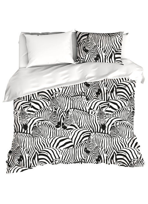 De Witte Lietaer Duvet cover Zebra Eggshell 260x240 + pillowcase (2pcs) 60x70cm