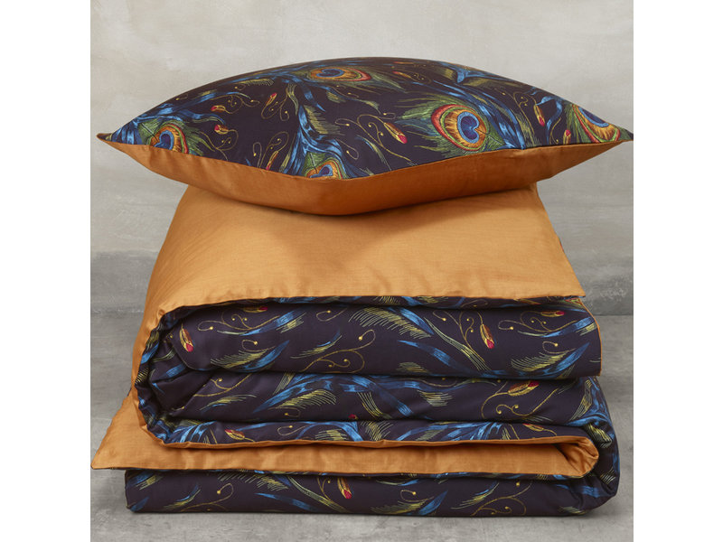 De Witte Lietaer Bettbezug Peafowl Thai Curry – Einzelbett – 140 x 200/220 cm – Baumwollsatin
