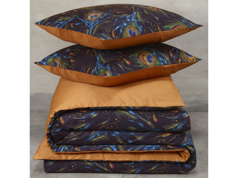 De Witte Lietaer Bettbezug Peafowl Thai Curry – Hotelgröße – 260 x 240 cm – Baumwollsatin