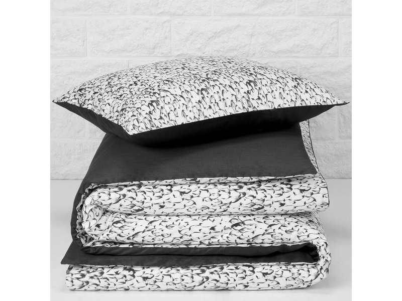 De Witte Lietaer Housse de couette Waddle Dark Shadow - Simple - 140 x 200/220 cm - Satin de Coton