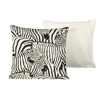 De Witte Lietaer Taie d'oreiller décorative Set 2 x Zebra Eggshell 40 x 40 cm