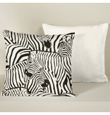 De Witte Lietaer Kissenbezug-Set Zebra Eggshell - 40 x 40 cm - Baumwollsatin