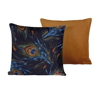 De Witte Lietaer Decorative pillowcase Set 2 x Peafowl Thai Curry 40 x 40 cm