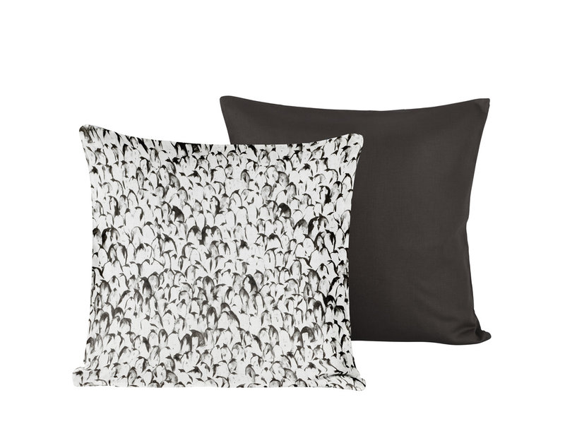 De Witte Lietaer Decorative Pillowcase Set Waddle Dark Shadow- 40 x 40 cm - Satin Cotton