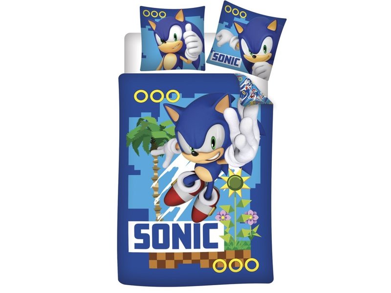 Sonic Dekbedovertrek Hedgehog - Eenpersoons - 140 x 200 cm - Polyester