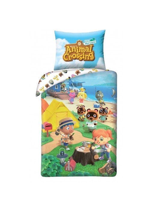 Animal Crossing Bettbezug Happy Home 140 x 200 cm + 70 x 90 cm Baumwolle