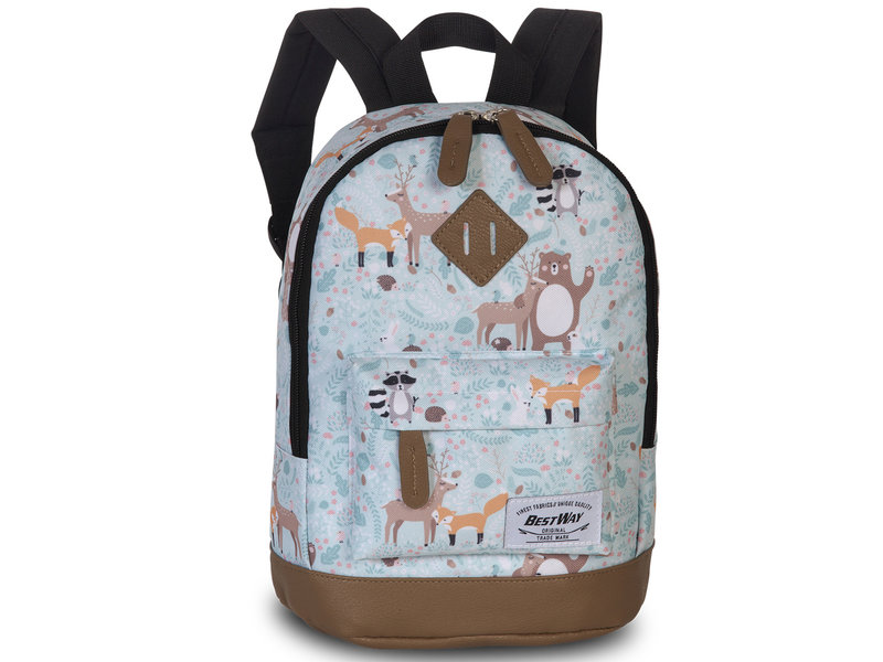 Bestway Kleinkinderrucksack Tiere im Wald - 29 x 21 x 13 cm - Polyester