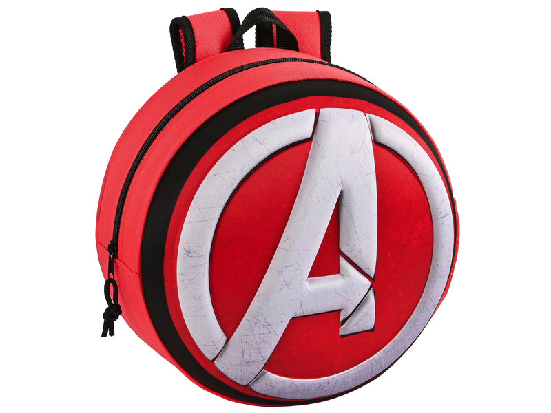 Marvel Avengers Kleinkinderrucksack 3D-Logo - 31 x 31 x 10 cm - Polyester