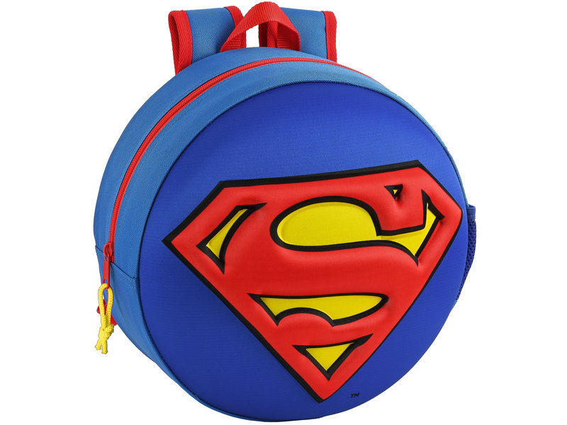 Superman Sac à dos enfant Logo 3D - 31 x 31 x 10 cm - Polyester