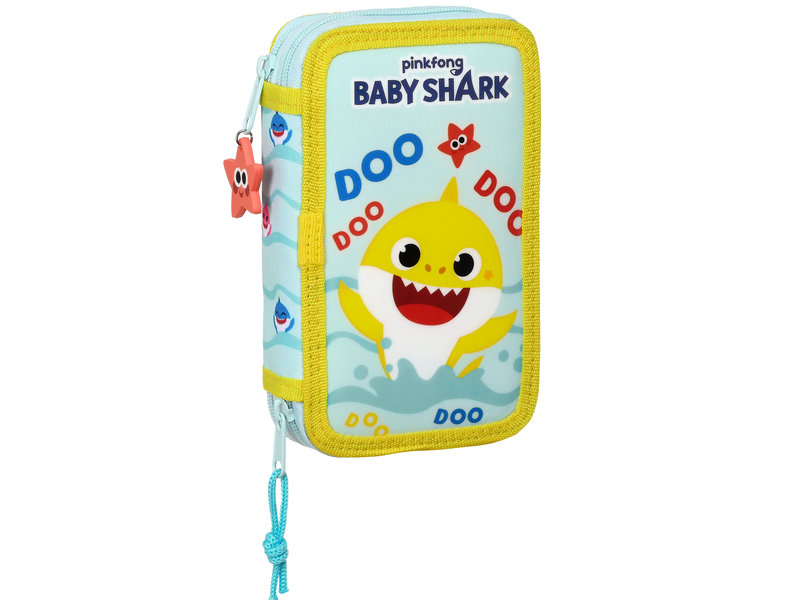 Baby Shark Gevuld Etui Beach Day - 28 stuks - 19,5 x 12,5 x 4 cm - Polyester