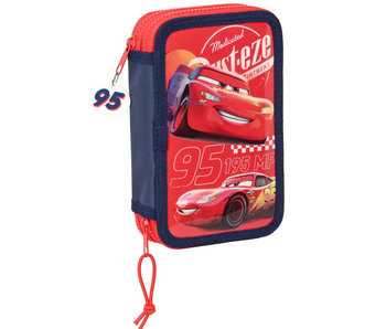 Disney Cars Trousse remplie Double Vision - 28 pièces - 19,5 x 12,5 x 4 cm - Polyester