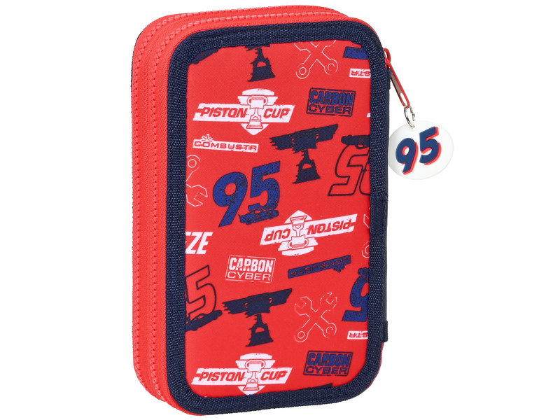 Disney Cars Trousse remplie Double Vision - 28 pièces - 19,5 x 12,5 x 4 cm - Polyester