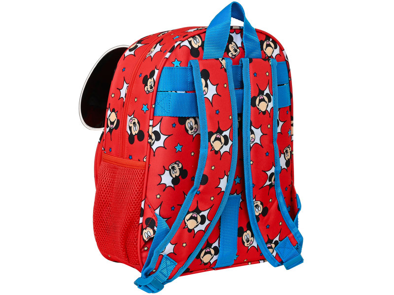 Disney Mickey Mouse Backpack, Happy Smiles - 34 x 28 x 10 cm - Polyester