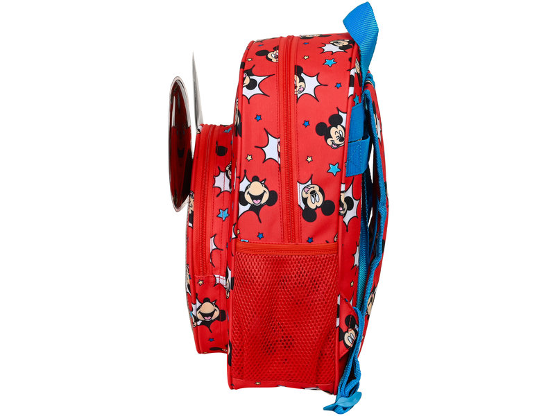 Disney Mickey Mouse Backpack, Happy Smiles - 34 x 28 x 10 cm - Polyester