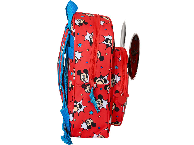 Disney Mickey Mouse Backpack, Happy Smiles - 34 x 28 x 10 cm - Polyester