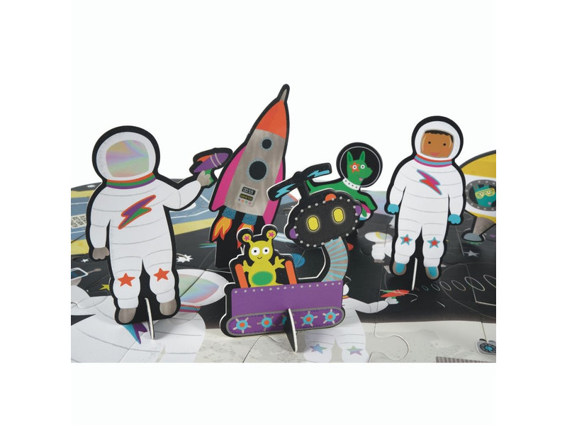 Floss & Rock Bodenpuzzle 60 Teile, Space - 131 x 39 cm