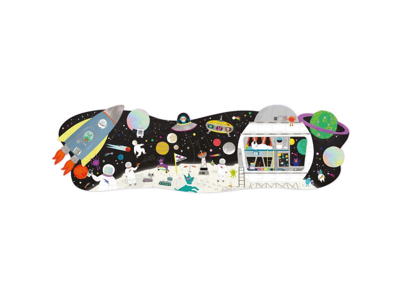 Floss & Rock Puzzle de sol 60 pcs., Space - 131 x 39 cm