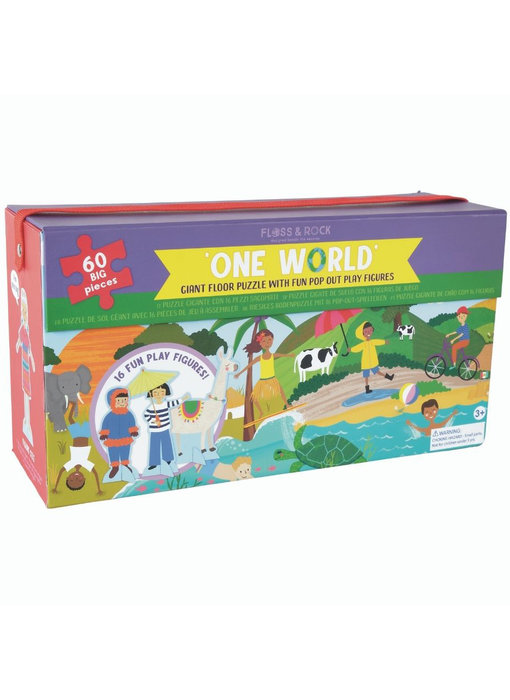 Floss & Rock Bodenpuzzle 60 Teile One World