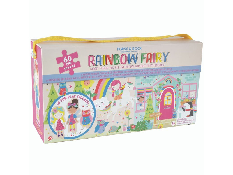 Floss & Rock Bodenpuzzle 60 Teile, Rainbow Fairy - 122 cm x 42 cm