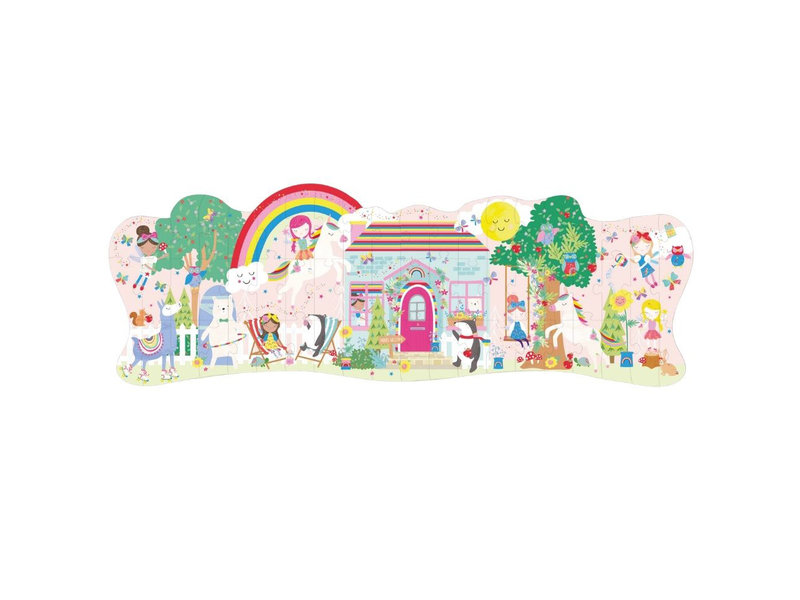 Floss & Rock Bodenpuzzle 60 Teile, Rainbow Fairy - 122 cm x 42 cm