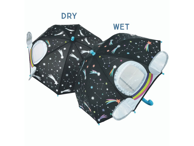 Floss & Rock Umbrella, Space 3D - 54 cm x Ø 60 cm - Changes color!