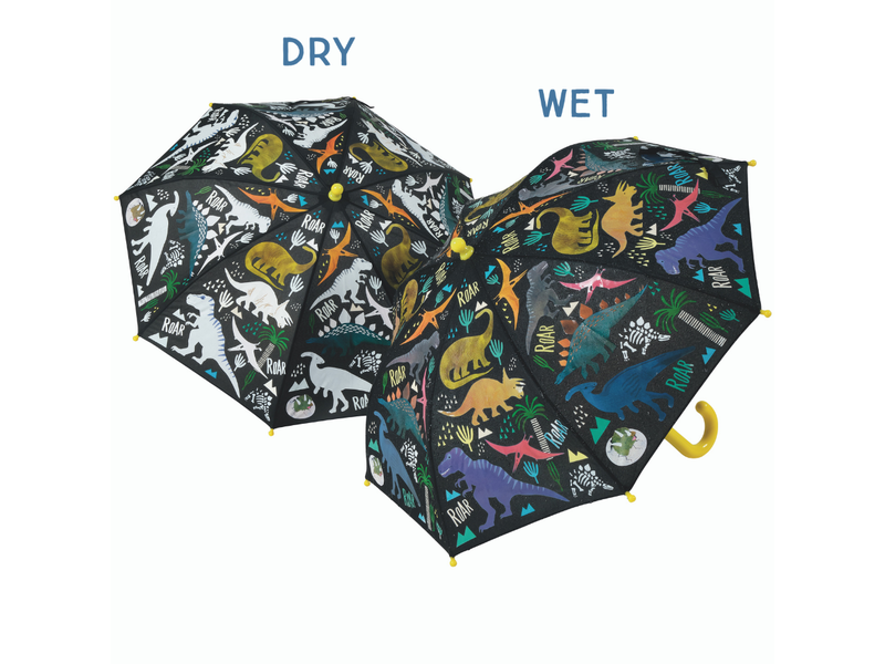 Floss & Rock Parapluie Dino - 60 cm x Ø 66 cm - Change de couleur !NON
