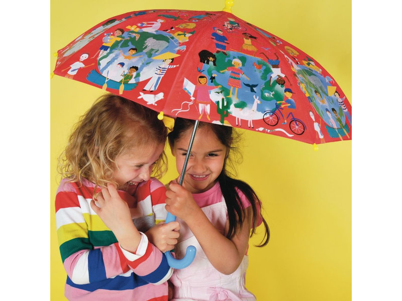 Floss & Rock Regenschirm One World - 60 cm x Ø 66 cm - Ändert die Farbe!