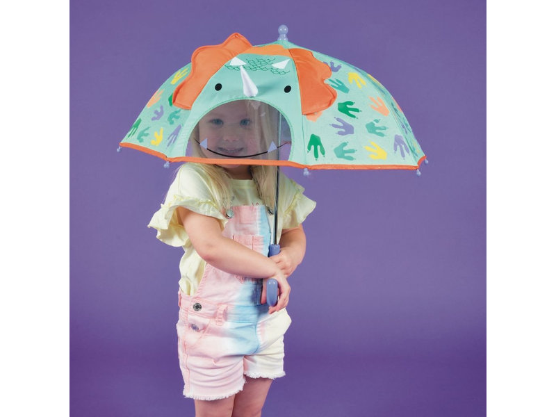 Floss & Rock Umbrella, Dino 3D - 54 cm x Ø 60 cm - Changes color!