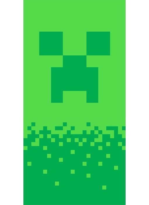 Minecraft Strandlaken Digital Creeper 70 x 140 cm Katoen