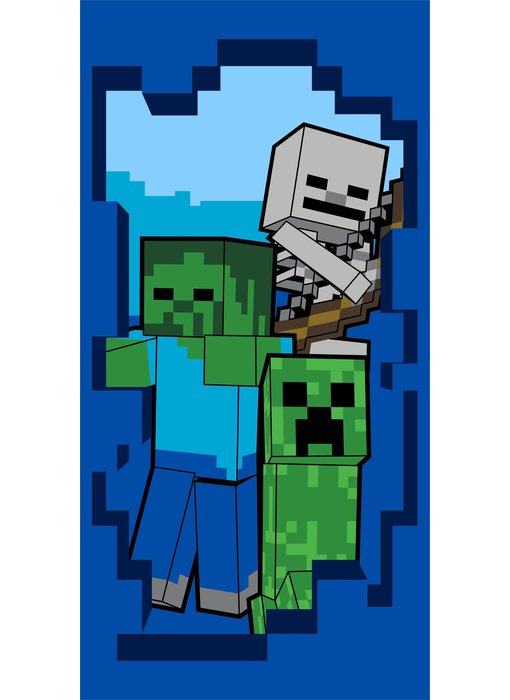 Minecraft Beach towel Beware 70 x 140 cm Cotton