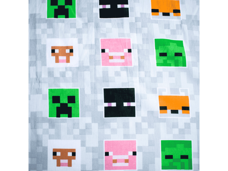 Minecraft Drap housse Aventure - Seul - 90 x 200 cm - Coton