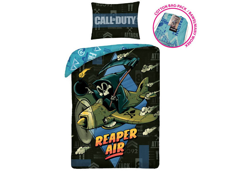 Call of Duty Housse de couette Reaper - Seul - 140 x 200 cm - Coton