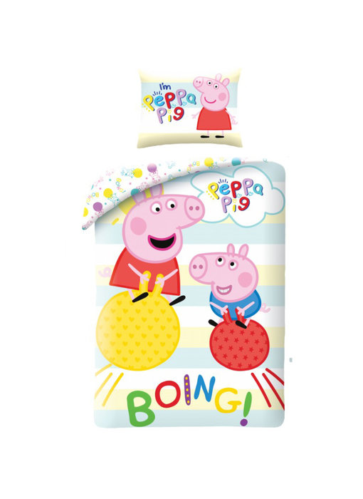 Peppa Pig Bettbezug Boing 140 x 200 cm + 70 x 90 cm, Baumwolle