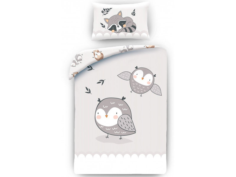 Animal Pictures BABY Duvet cover Owl - 100 x 135 cm - Cotton