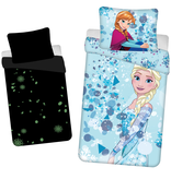 Disney Frozen Housse de couette, Sisters Glow in the Dark - Seul - 140 x 200 cm - Coton