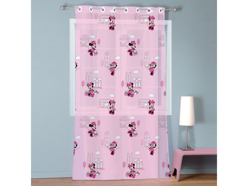 Disney Minnie Mouse Curtain / Sheer Cute - 140 x 240 cm - Pink