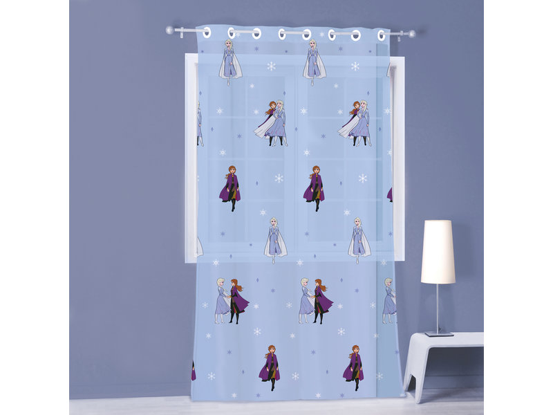 Disney Frozen Curtain / Sheer Sisters - 140 x 240 cm - Blue