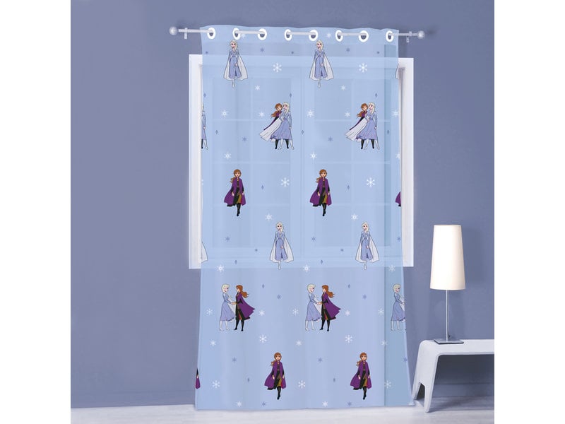 Disney Frozen Gordijn / Vitrage Sisters - 140 x 240 cm - Blauw